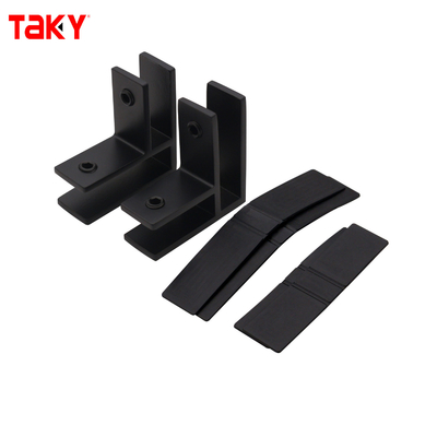 Roestvrijstalen glasklem zwembadhek deur glas naar muur glasklem