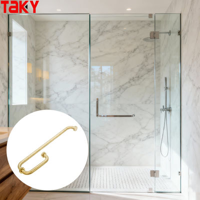 G Type moderne luxe roestvrijstalen hotelhanddoekstang glazen deurgreep