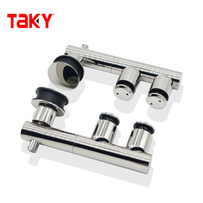 Frameloze glazen mobiele hangende schuifrolwielen Glazen schuifbeslag