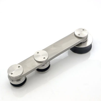 Roestvrijstalen frameloze doucheschuifdeursysteem Hotel glazen schuurdeur hardware montage schuifdeurkit