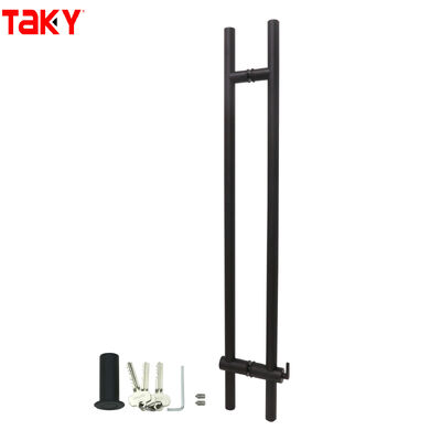 Goede prijs Moderne stijl roestvrij staal H-type vergrendelingsglas deurgreep voor douche en thuisgebruik online