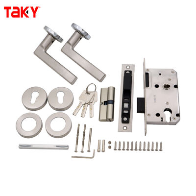 Goede prijs Modern design roestvrijstalen L-vormige deurgrepen met vergrendelbare houten binnendeurgreep online