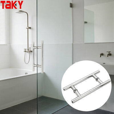 Goede prijs SS304 Roestvrij staal douche glazen deur handvat met 203*203*19*1.0mm Grootte en gepolijst/geborsteld nikkel/zwart afwerking online
