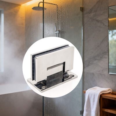 Goede prijs Chroom afwerking 90 graden hoek muur tot glas scharnier voor 8-12mm douche deur online