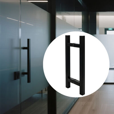 Moderne SS304 roestvrij staal douche glazen deur handvat met 203*203*19*1.0mm Grootte en gepolijst afwerking