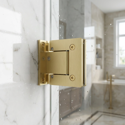 Goede prijs Badkamer 304 roestvrij staal zelfsluitend, verstelbaar 90 graden glazen deurscharnier online