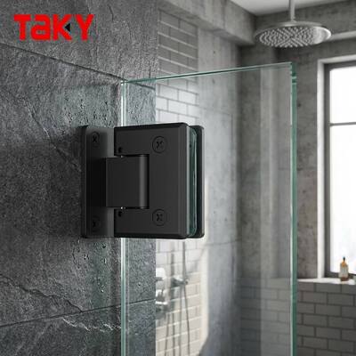 Goede prijs Modern 90 graden glas tot muur douchedeurscharnier roestvrijstalen badkamerscharnier frameloos glas voor hotel online
