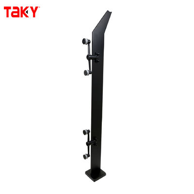 Goede prijs Rustvrij staal Ramenloze gehard glasbalustrade Handrail Balkon Trap Railing Post online